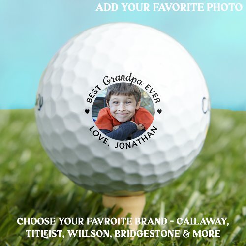 Best GRANDPA Ever _ Golfer _ Picture Personalized  Golf Balls