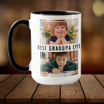 Best Grandpa Ever Grandchildren 2 Photo Collage Mug<br><div class="desc">Best grandpa Ever Mug  to express your love to granddad personalized with 2 favorite photos. Makes a great gift for holidays, grandpa birthday, grandparents day  and father's day.</div>