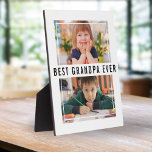 Best Grandpa Ever Grandchildren 2 Photo Collage Plaque<br><div class="desc">Best grandpa Ever plaque to express your love to granddad personalized with 2 favorite photos. Makes a great gift for holidays, grandpa birthday, grandparents day  and father's day.</div>