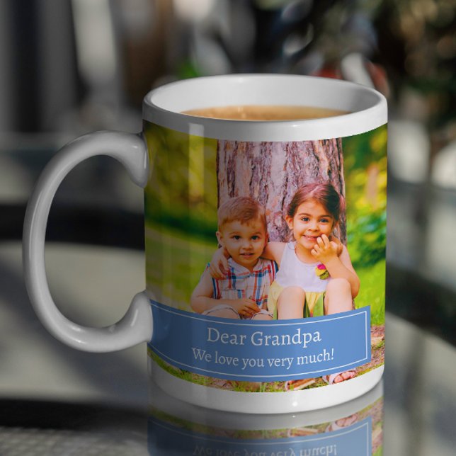 Best Grandpa Ever Grandchildren Photo Collage Coffee Mug (Creator Uploaded)
