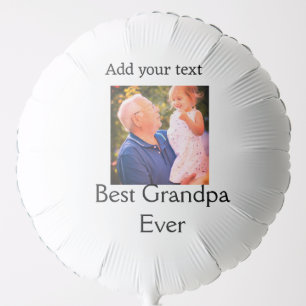 Best Grandpa ever grandfather photo name gifts tex Balloon