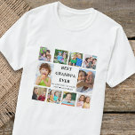 Best Grandpa Ever Grandkids 10 Photo Collage T-Shirt<br><div class="desc">Design a personalized photo collage t-shirt for Grandpa,  showcasing up to 10 cherished grandkids pictures. This thoughtful gift is perfect for Father's Day,  birthdays,  or Grandparents Day. Customize with the names of his beloved grandchildren to create a unique and special present for the best Grandpa ever</div>