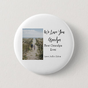 best grandpa ever grandparents photo gifts classic button