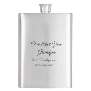 best grandpa ever grandparents photo gifts classic flask