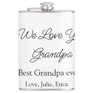 best grandpa ever grandparents photo gifts classic flask