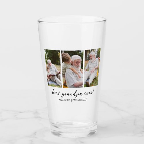 Best Grandpa Ever Keepsake Multi Photo Glass