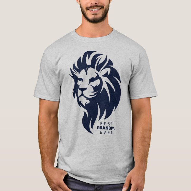 Best Grandpa Ever, Lion, Father's Day T-Shirt (Front)