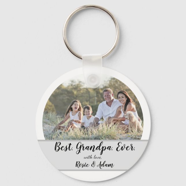 Best Grandpa ever ! love personalize  Keychain (Front)