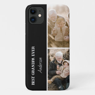 Best Grandpa Ever Modern 2Photo Collage iPhone 11 Case