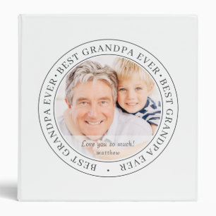 Best Grandpa Ever Modern Classic Photo 3 Ring Binder