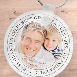 Best Grandpa Ever Modern Classic Photo Keychain<br><div class="desc">This simple and classic design is composed of serif typography and add a custom photo. "Best Grandpa Ever" circles the photo of your grandpa,  grampa,  grandpa,  lolo etc</div>