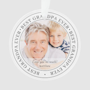 Best Grandpa Ever Modern Classic Photo Ornament
