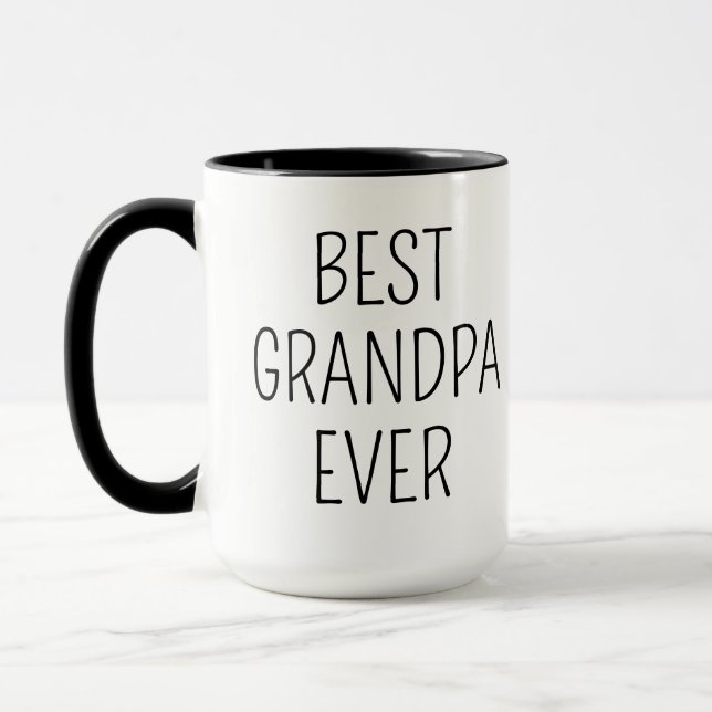 Best Grandpa Ever Mug, Personalized Photo Mug For  (Left)
