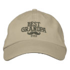 Best Grandpa Ever Mustache Embroidery
