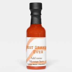 Best Grandpa ever orange stripes spiral add name t Hot Sauces