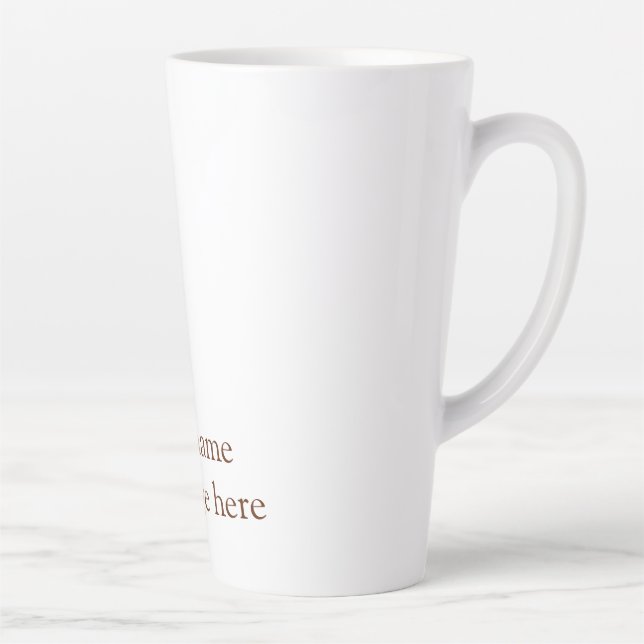 Best Grandpa ever orange stripes spiral add name t Latte Mug (Right)