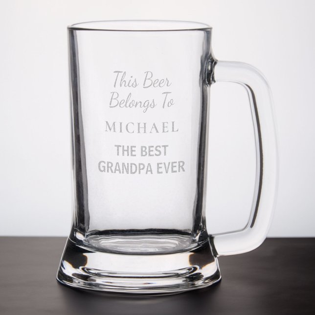 Best Grandpa Ever Personalized Beer Stein (Creator Uploaded)