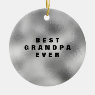 Best Grandpa Ever Personalized Ceramic Ornament