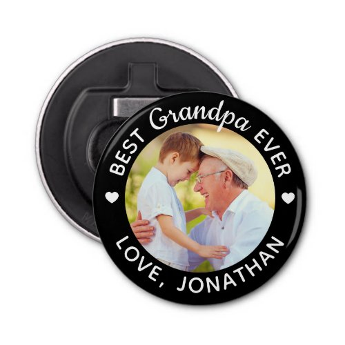 Best Grandpa Ever Personalized Name Custom Photo Bottle Opener