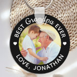 Best Grandpa Ever Personalized Name Custom Photo Keychain<br><div class="desc">Best Grandpa Ever ... Customize these grandfather keychain with your grandchild's favorite photo and name . Whether it's a grandfather birthday, fathers day or Christmas, these grandpa keychains with be a favorite. Great gift to all grand dads, grandfathers from the kids ! COPYRIGHT © 2020 Judy Burrows, Black Dog Art...</div>