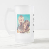 Best Grandpa Ever Personalized Photo Frosted Glass Beer Mug (Left)