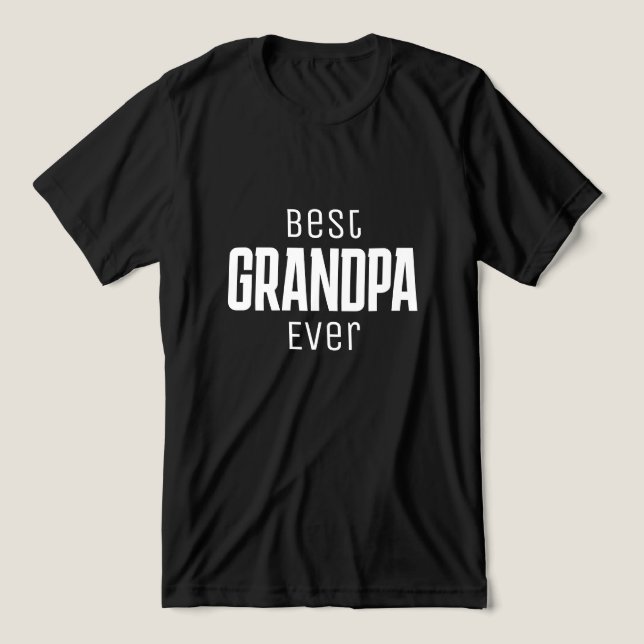 Best  Grandpa Ever Personalized script Tri-Blend Shirt (Design Front)