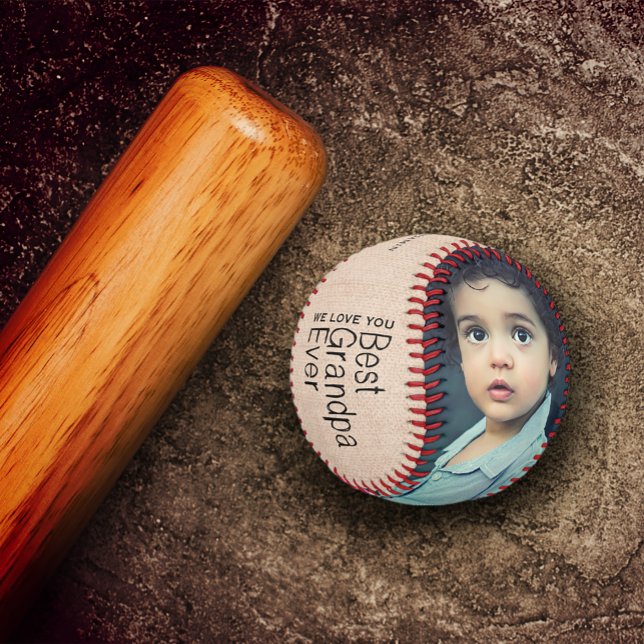 Best Grandpa Ever Photo Baseball (Creator Uploaded)
