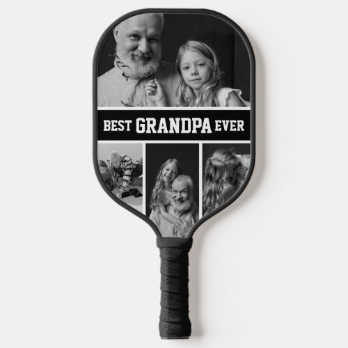 Best Grandpa Ever Photo Birthday Gift  Pickleball Paddle
