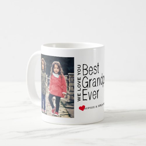 Best Grandpa Ever Photo Coffee Mug