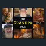 Best Grandpa Ever Photo Collage<br><div class="desc">Celebrate the love and legacy of your grandpa with this Best Grandpa Ever Photo Collage Enlargement. This beautifully printed wall art showcases a custom collage of your favorite family photos alongside a heartfelt personalized message. It’s a thoughtful and unique gift perfect for Father’s Day, birthdays, Grandparents Day, or just to...</div>