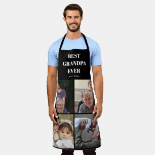 Best grandpa ever photo collage apron