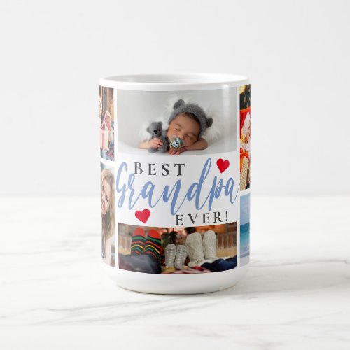 Best Grandpa Ever Photo Collage Coffee Mug