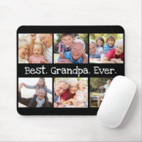 Best Grandpa Ever Photo Collage in Black Modern