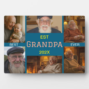 Best Grandpa Ever Photo Collage Plaque