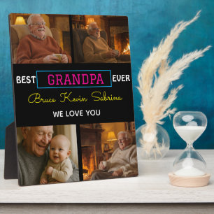 Best Grandpa Ever Photo Collage Plaque