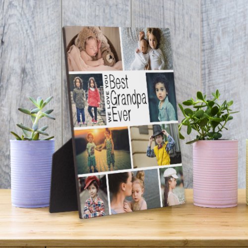 Best Grandpa Ever Photo Collage Plaque