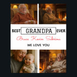 Best Grandpa Ever Photo Collage Poster<br><div class="desc">Celebrate the world’s greatest grandpa with this Best Grandpa Ever Photo Collage Poster! Featuring a custom layout of your favorite family photos and a personalized message, this high-quality poster is a heartfelt tribute to love, memories, and the special bond you share. Printed on premium paper with vivid colors and fine...</div>