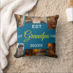 Best Grandpa Ever Photo Collage Throw Pillow<br><div class="desc">Give Grandpa a cozy reminder of your love with this Best Grandpa Ever Photo Collage Throw Pillow. Featuring a soft, high-quality fabric and a personalized design with your favorite family photos and custom text, this pillow is both meaningful and functional. Perfect for Father’s Day, birthdays, Christmas, or just because—it’s a...</div>