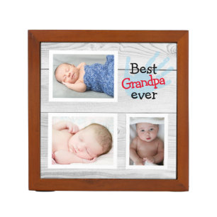 Best Grandpa Ever Photo Custom Desk Organizer