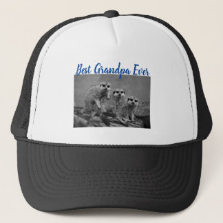 Best Grandpa Ever Photo Gift From Grandkids Blue Trucker Hat