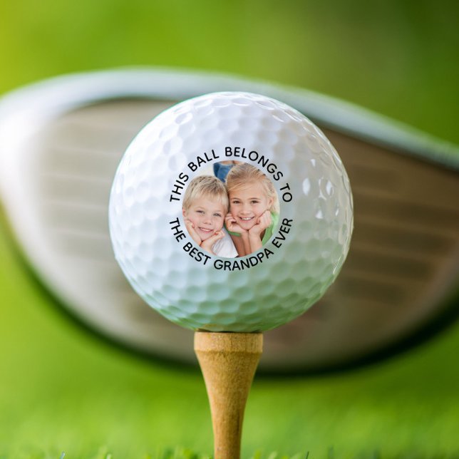Best Grandpa Ever Photo Golf Balls (Creator Uploaded)