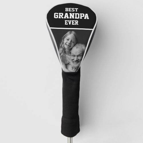 Best Grandpa Ever Photo Grandkids Christmas Golf Head Cover