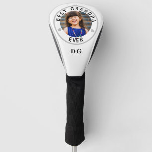 Best Grandpa Ever Photo Monogram Golf Head Cover