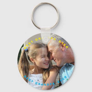 BEST GRANDPA EVER PHOTO Personalized Keychain