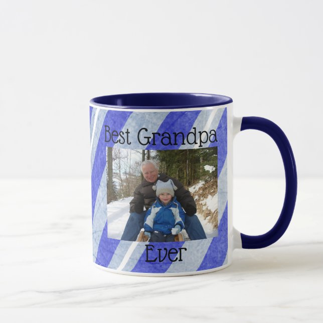 Best Grandpa Ever Photo Personalized Photo Mug (Right)