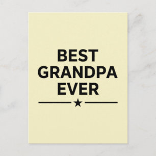 Best grandpa ever postcard