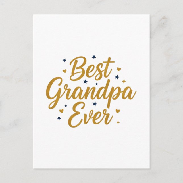 best grandpa ever  postcard (Front)