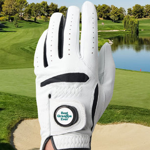 Best Grandpa Ever Retro Quote Fathers Day Golf Glove