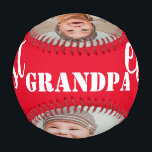 Best Grandpa Ever Rustic Wood 3 Photo Collage Red Baseball<br><div class="desc">Make your grandfather feel special with this "best grandpa ever" baseball as father's day gift.</div>