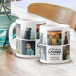 Best Grandpa Ever Script Name Photo Collage Gift Coffee Mug<br><div class="desc">Start Grandpa’s day with love with this "Best Grandpa Ever Script Name Photo Collage Gift Coffee Mug" ! This custom coffee mug features a “Best Grandpa Ever” script with adorable blue hearts, along with space to personalize the names of his grandkids and a 9-photo collage of treasured family moments. A...</div>
